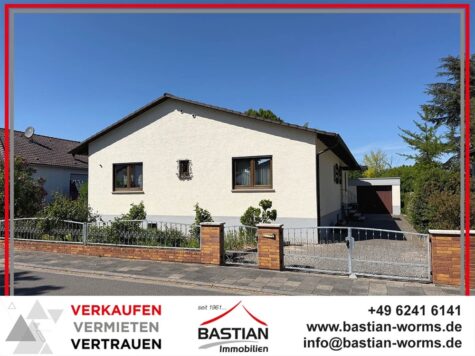 Bungalow-Glück im Pfeddersheimer Musikerviertel: ca. 135 m² Wohnen, Terrasse, Garten, Garage!, 67551 Worms / Pfeddersheim, Bungalow
