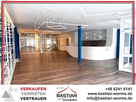 Sichtbar. Stilvoll. Vielseitig: modernisiertes Ladenlokal mit Büros & Lagerraum–Viernheim Zentrum, 68519 Viernheim, Bürofläche