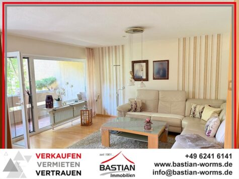 Gut angelegt: Vermietete helle 3-Zimmer-ETW – Loggia – Aufzug – Stellpl. – Worms-West!, 67549 Worms, Etagenwohnung